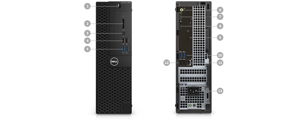 Optiplex 3050 Desktop - Ports & Slots – Small Form Factor Optiplex 3050 Desktop - Ports & Slots – Small Form Factor